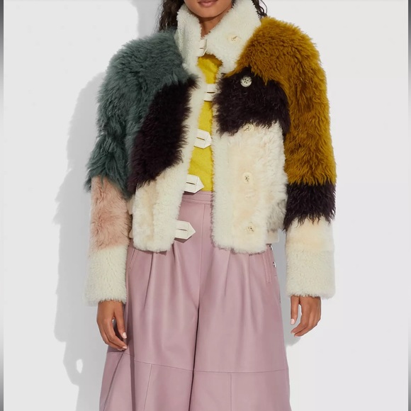 NWT Coach Pieced Shearling Blouson - Picture 3 of 7